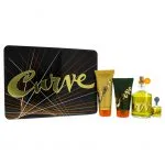 Curve Gift Set 4 Pieces – EDT 4.2 oz + After Shave Balm 3.4 oz + Shower Gel 2.5 oz + EDT 0.25 oz (Men)