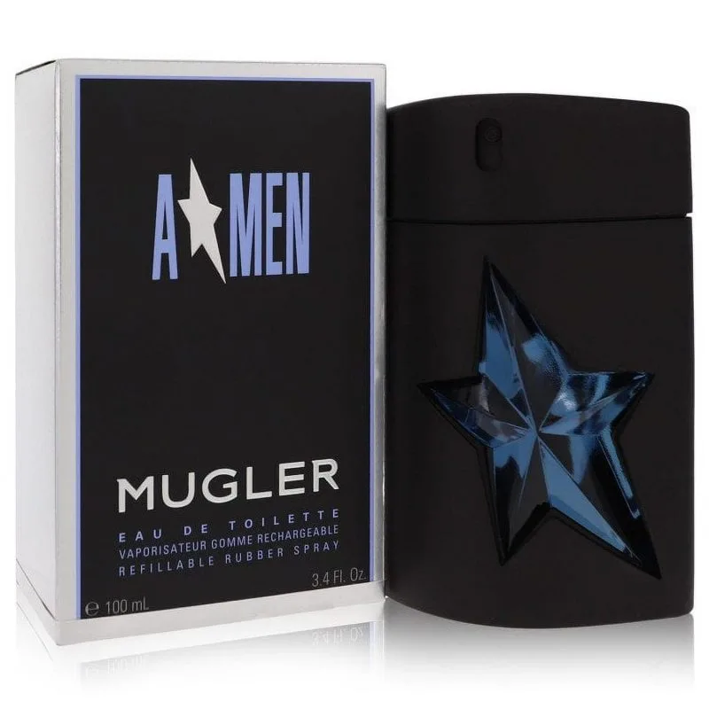 Thierry Mugler Angel Eau de Toilette Spray Refillable Rubber Flask 3.3 oz (Men)