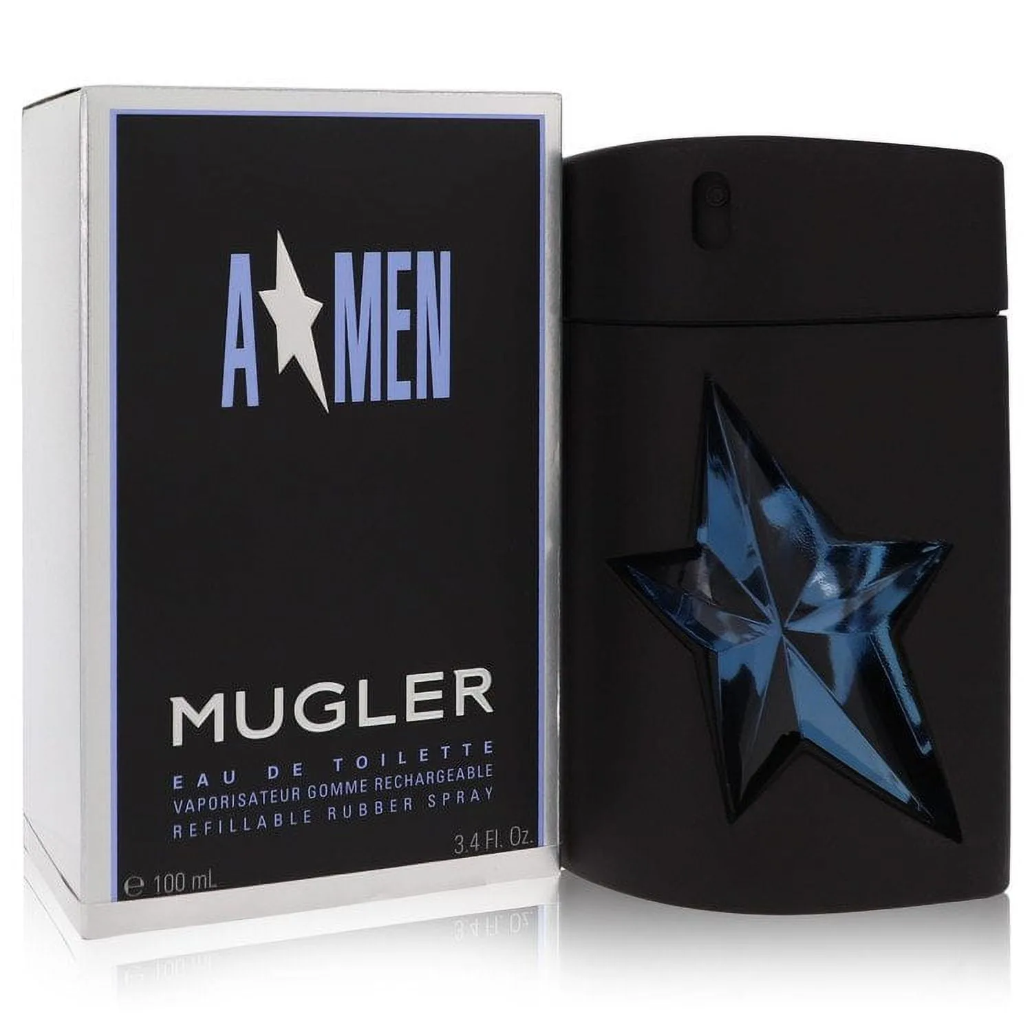 Thierry Mugler Angel Eau de Toilette Spray Refillable Rubber Flask 3.3 oz (Men)